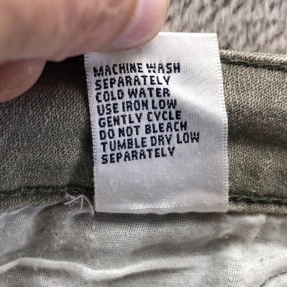 Bamboo Womens Jeans Size 3/4 Distressed Skinny Ankle Casual Classic Green Denim - Picture 10 of 15